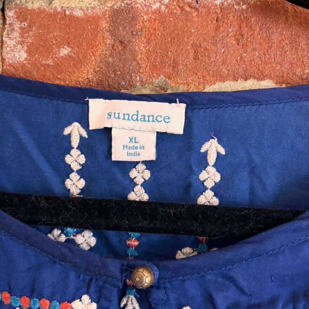 Sundance XL Embroidered Royal Blue Tunic - Picture 7 of 8